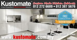 Kustomate Custom Made Built-in Kitchen Cabinets Banner