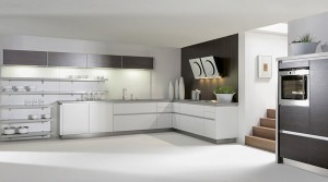 White Contemporary Kitchen Design Background