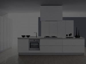 White Modern Kitchen Design Background