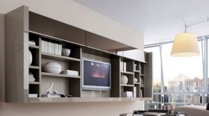 Contemporary Melamine TV Wall Cabinet