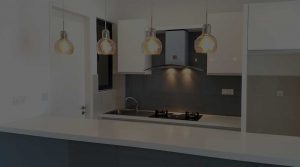 Modern White Kitchen Cabinet Design Background