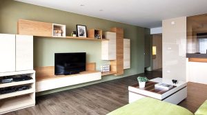 Contemporary Melamine TV Wall Cabinet