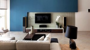 Contemporary Melamine TV Wall Cabinet