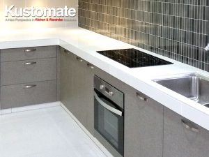 Concrete Kitchen Countertops With Melamine Cabinets - Concrete Countertops