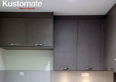Concrete Kitchen Countertops With Melamine Cabinets - Wall Cabinets