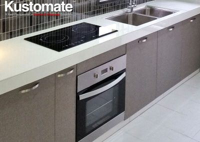 Concrete Kitchen Countertops With Melamine Cabinets - Kitchen Sink