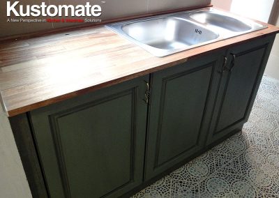 Classic Solid Wood Swing Doors For Kitchen Sink Cabinet