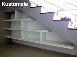 Drawer Type Classic Under Stair Display Rack