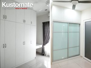 Built-in Solid White Melamine Swing Door Wardrobe & Sliding Wardrobe