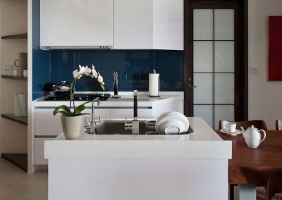 Solid Surface White Island Kitchen Design Ideas