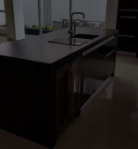Open Concept Island Kitchen Cabinetry Design Background