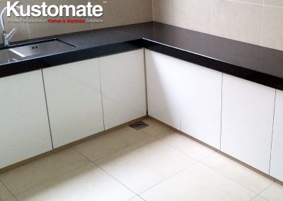 Pure White Melamine Kitchen Cabinet Design Residential House 03