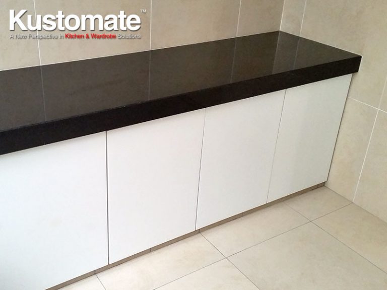 Pure White Melamine Kitchen Design Residential House 04