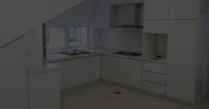 Pure White Melamine Kitchen Cabinet Design Residential House Background